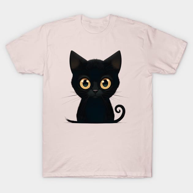 Domestic shorthair cat | Black cat design | Domestic lover T-Shirt by Broskan